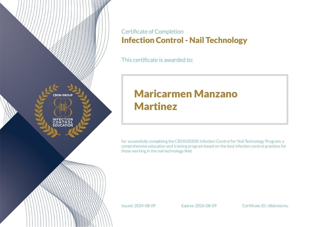 Certification Contrôle des Infections - Technologie des Ongles