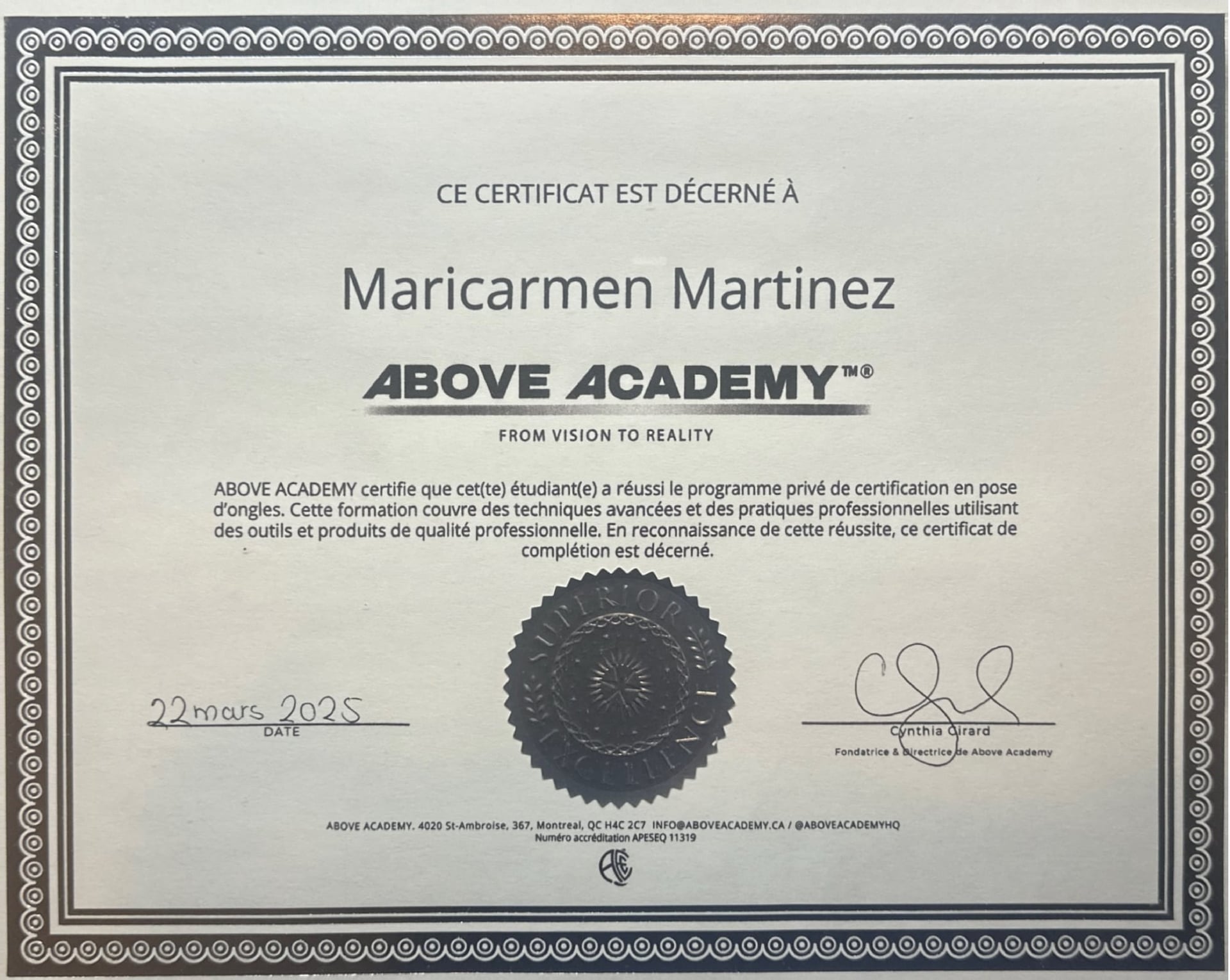 Professional certification 3