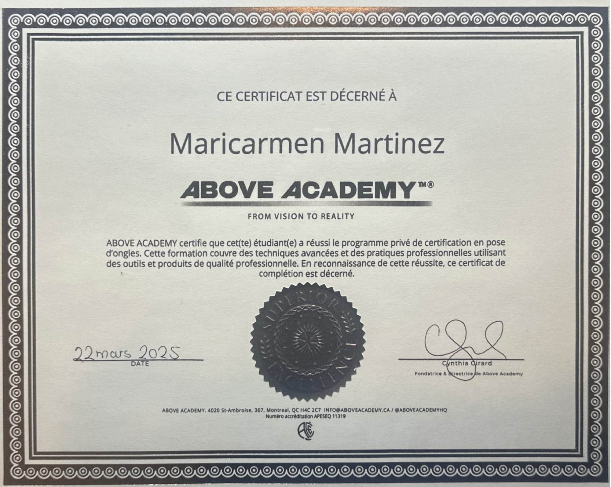 Professional certification 3